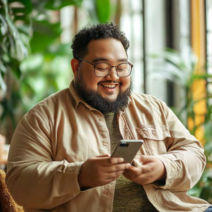 Clinic co-branded material showing Outfit in use at multiple type levels